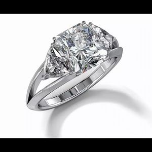 3 Stone Sona Diamond Ring Very Unique! ❤️